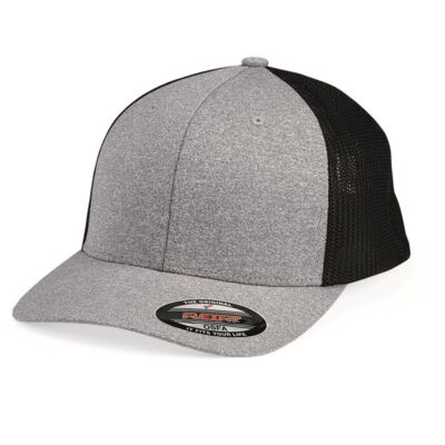 Melange Trucker Cap With Mesh Back Thumbnail